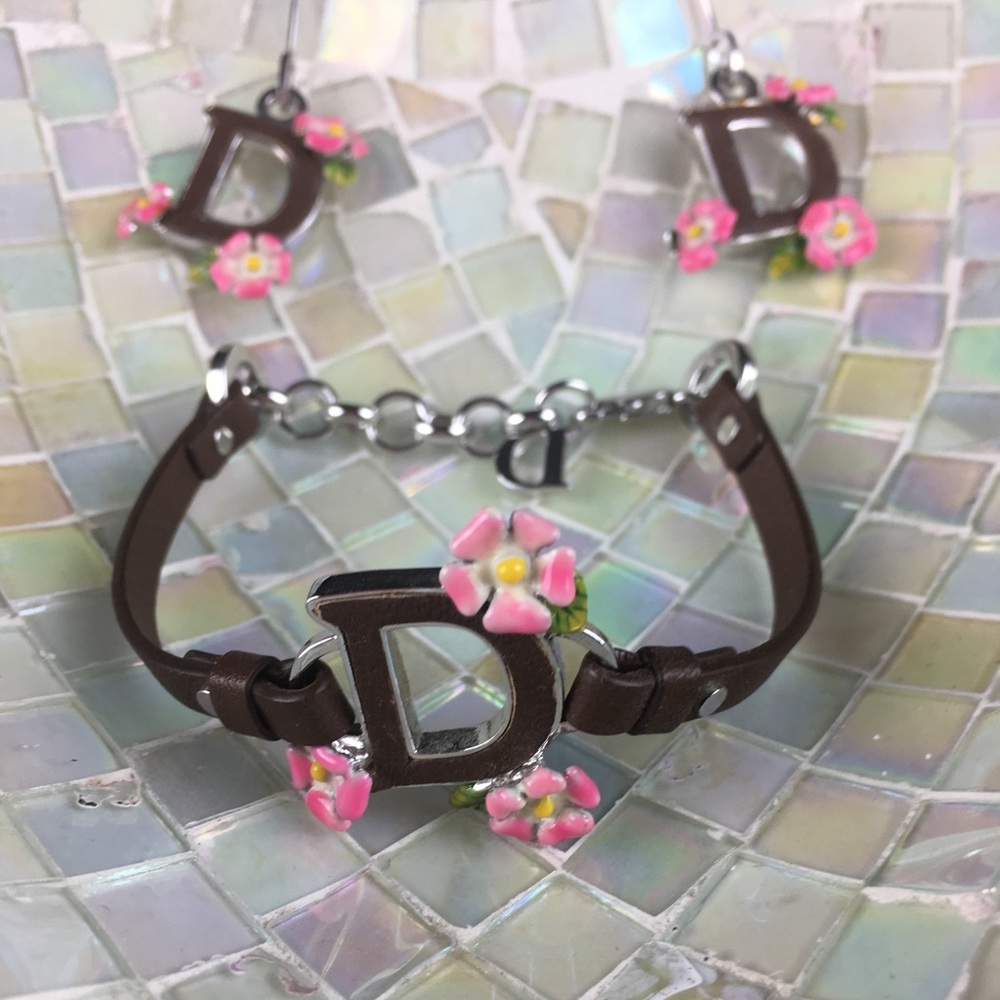 Christian dior bracelet and earrings